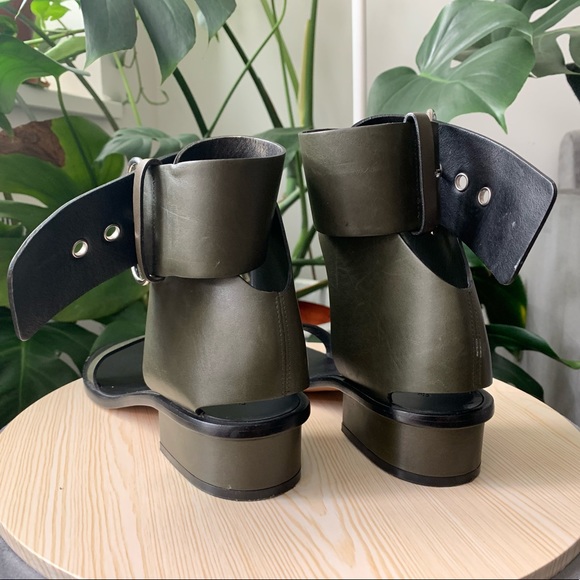 Céline Phoebe Philo Bam Bam Sandals - Olive - Picture 3 of 5
